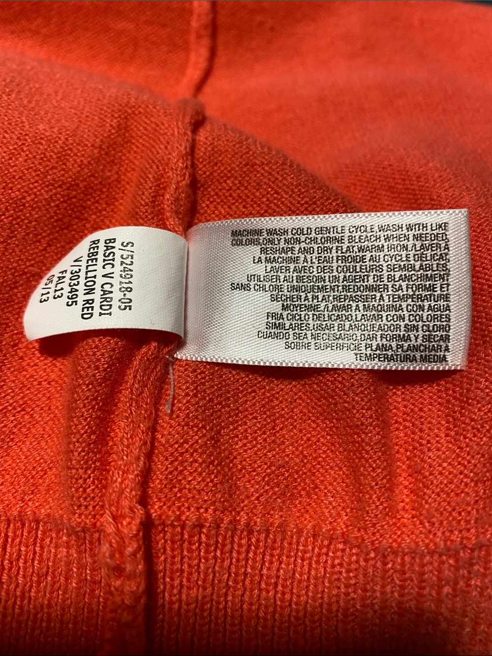 OLD NAVY Women’s Lightweight Coral 3/4 Sleeve V-Neck Button-Front Cardigan—Sz Lg - Picture 5 of 12